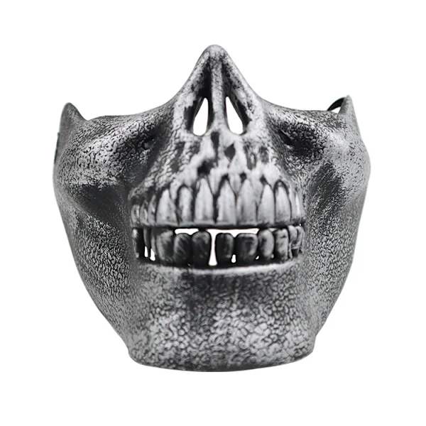 Cosplay Field Skallemask Halloween Full Face Skydd Horror Mask Dansfest Silver