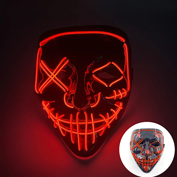 Ny Halloween-mask Horror Venom med LED-ljus - Cosplay-kostym, smink, balfest O