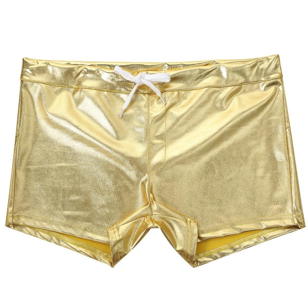 Sliktaa Herrshorts i skinande skinn Gold 2XL