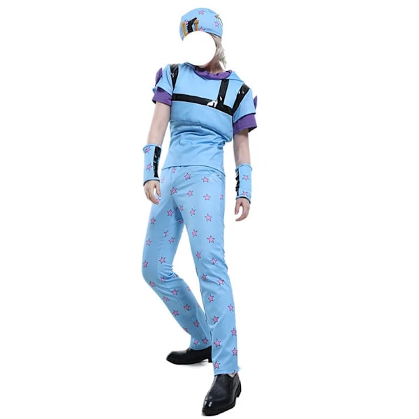 JoJo's Bizarre Adventure Steel Ball Run Jonathan Johnny Joestar Cosplay Kostym Anime Spel Dräkt Halloween Fest Rollspel Outfit XL Full Set