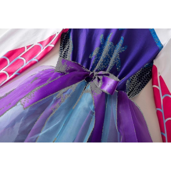Ghost Spider Inspired Costume Spider Gwen Inspired Costume Ghost Spider Hoodie Spider Gwen Cosplay Tutu Klänningar Spider Birthday 6T