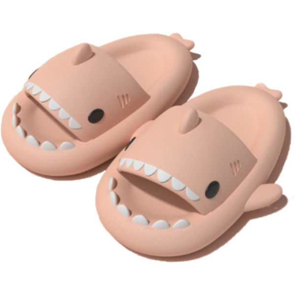 Shark Haj Tofflor, Lämplig för vuxna och barn Söt Tjock Sula Hajar Halkfria Tofflor Inomhus Duschtofflor Sandaler Shark Slippers Rosa 38/39 EU