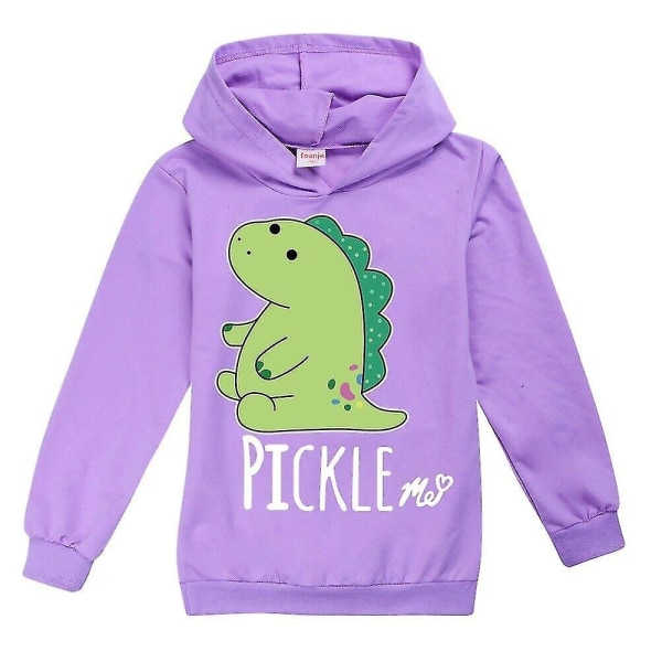 Moriah Eustace Elizabeth Hoodie för barn, unisex huvtröjor, Pickle Me Långärmad tröja för pojkar och flickor Purple 11-12 Years