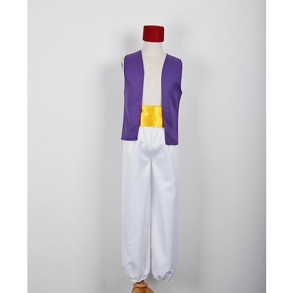 Aladdin J Cosplay Kostym Vuxen Barn Män Kvinnor Halloween Festklänning Jasmine Kostym Set Prinsessan Fancy Kostym Outfit men 130cm