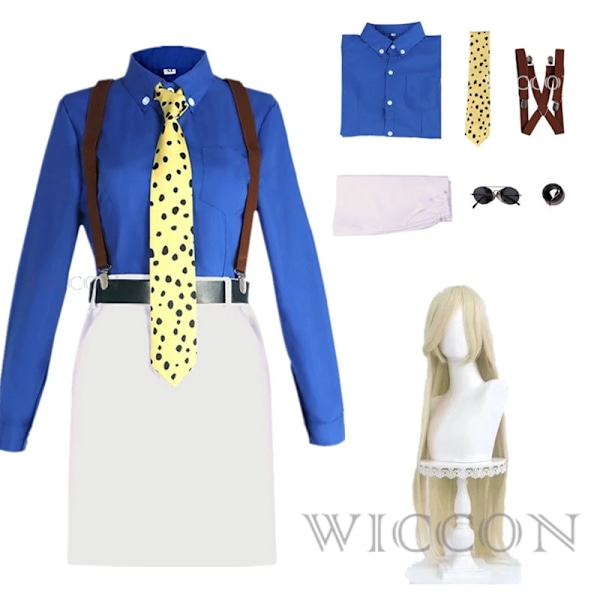 Anime Nanami Kento Cosplay Kostym Genderswap Kostym Bälte Glasögon Kort Peruk Halloween Jul Fest Uniform Outfit Män Kvinnor M C1W1