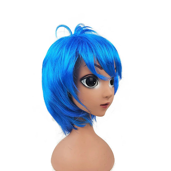 Disney Inside Out Glädje Avsky Cosplay Kostym Prinsessklänning+Peruk För Barn Flickor Halloween Karneval Födelsedag Glädje Klä Ut Joy WIG 110 (3-4T)