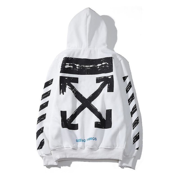 Randig hoodie Retro Arrows Off-white hoodiejacka White l