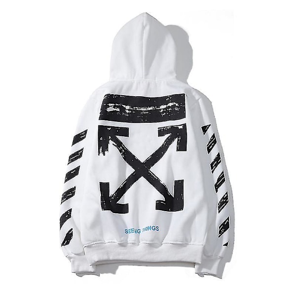 Randig hoodie Retro Arrows Off-white hoodiejacka White s