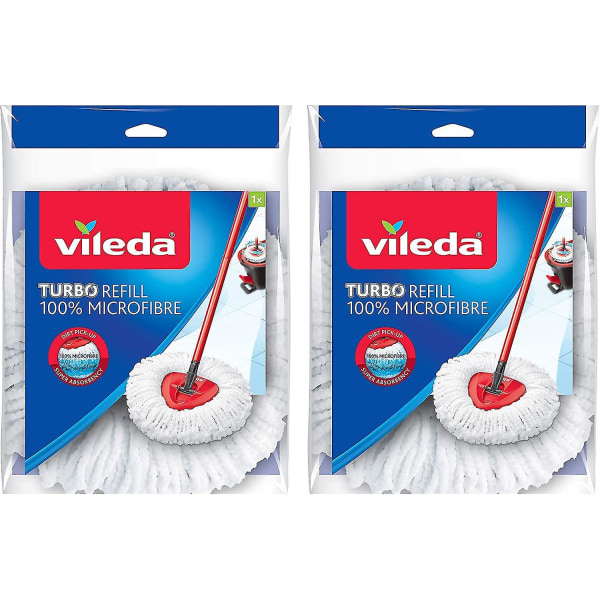 Vileda mopphuvud, mikrofiber, mikrofiber, vit, dubbelpack null none