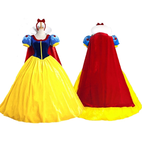 Anime kläder Vuxen Cosplay Klänning Askungen Kostym Snövit Prinsessklänning Scenkläder Halloween Maskeraddräkt Bal Klänning L HR10080