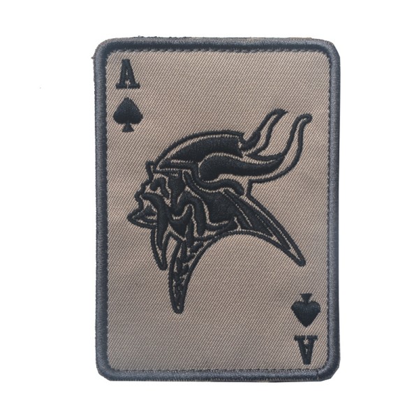 Ace of Spades Armband Broderat Kardborretyg Label Poker (Viking clay)