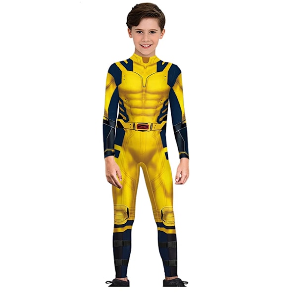 Deadpool Wolverine Cosplay Kostym Flickor Pojkar Overall Halloween Superhjälte Deadpool 3 Cosplay Zenti Fest Overall XL(130-140cm Height) T108-1051