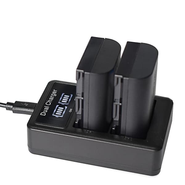 Lp-e6 batteri eller USB lcd-laddare kompatibel Canon Eos 5d Mark Ii Iii 6d 60d 60da 70d 7d 2 Batteries