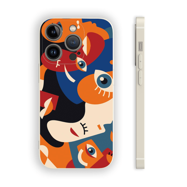 Creative Cartoon Tpu Gummi Stötsäkert Phone case För Iphone 15 Case Series Style B Vit Ypdt1858