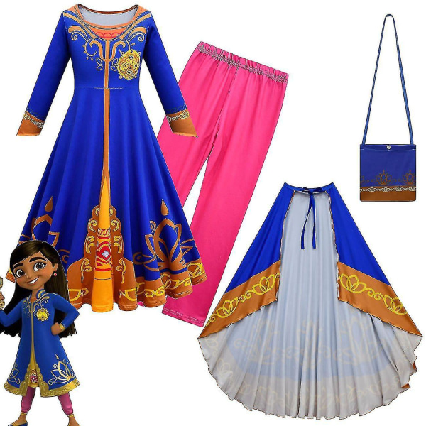 Detektiv Mira Royal Detective Girl Långärmad Klänning Cape Set 483 poncho even size 130cm