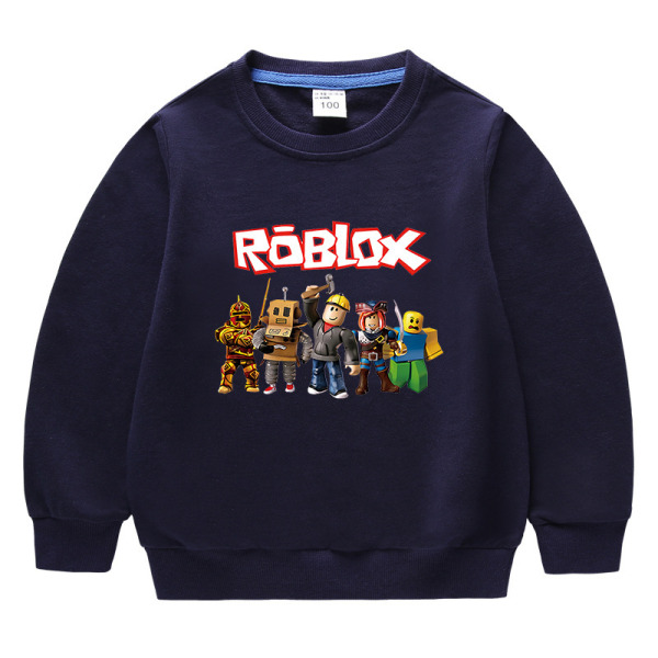 Barnkläder - Roblox rundhalsad tröja - Marinblå 90cm