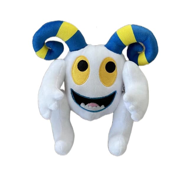 21cm - Vit Blå Horned Monster