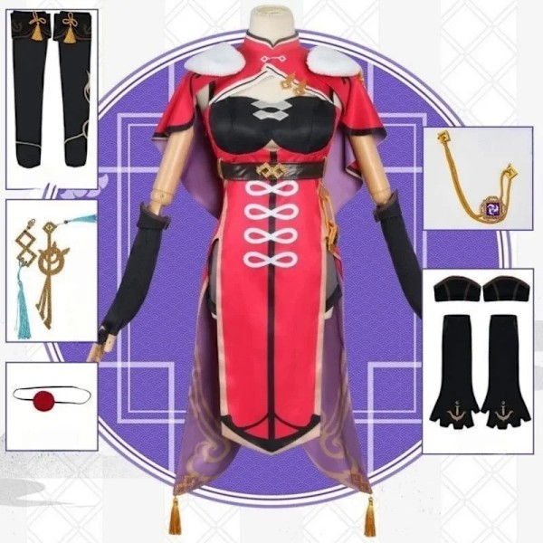 Genshin Beidou Cosplay Kostym Okrönt Havets Herre Bei Dou Klänning Peruk Beidou Set Anime Cosplay XL A3 Wig