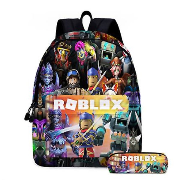 Roblox Ryggsäck Studentväska Barnryggsäck Anime Cartoon Ryggsäck Lunchväska Case null none