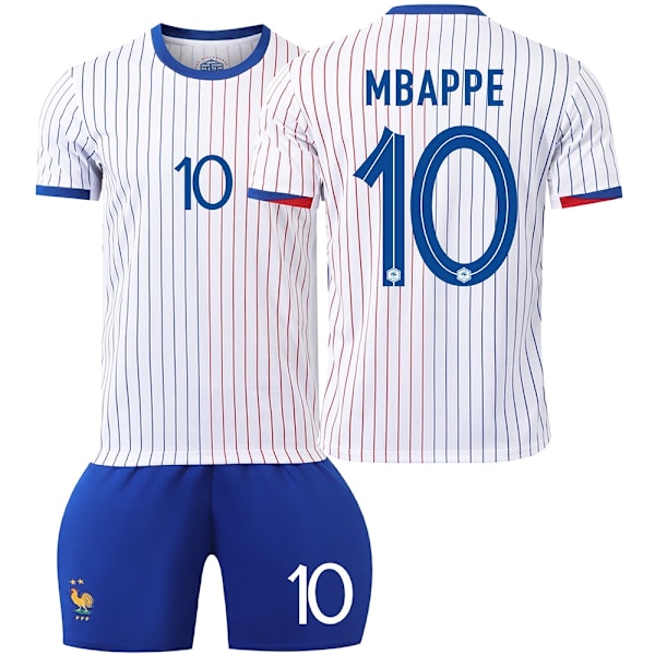 Herr/Barn 2024 EM Fotbollströja Frankrike #9 Giroud Fotbollströjor Kit Sport T-shirt Vit #10mbappe s