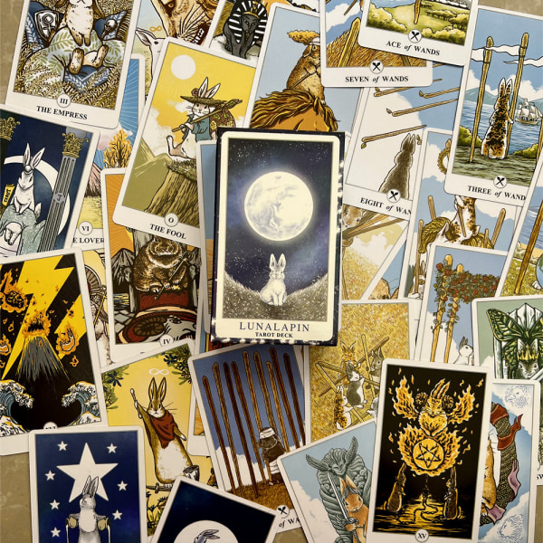 12*7 Söta kaniner Tarot Oracle Card Divination Cards