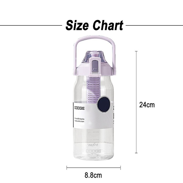 Vattenflaska - Läckagesäkra Bpa-fria vattenflaskor, låsfunktion och fällbart lock, dricksvattenkoppar Purple 1000ml