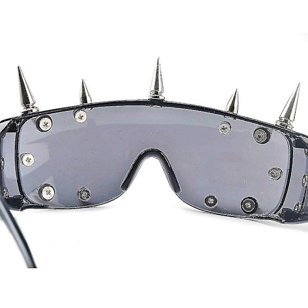 Rivet Beautifygae New Overized Mirror Hadeae Meta Futuritic Femae Glasögon black 21