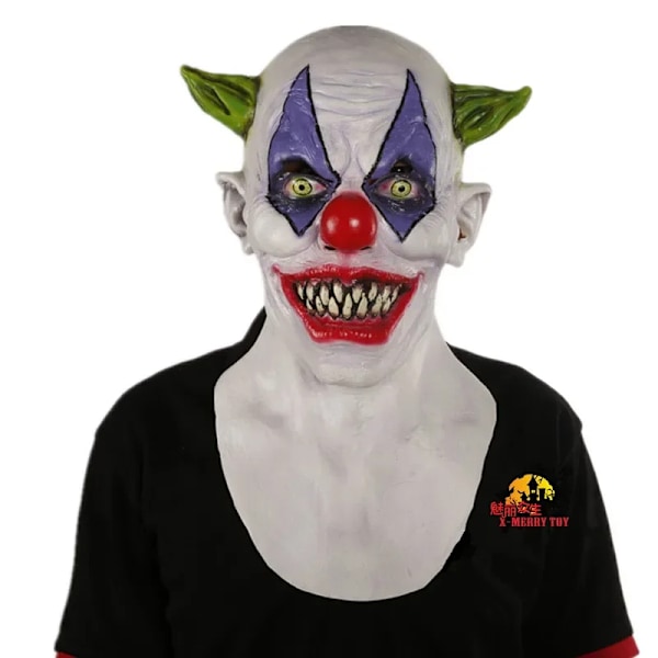 Diverse Jokermasker Halloween Lyxkostymer Partyföreställning Rekvisita Cosplay Djävulsklovn Helhuvud Blodig Klovnmask J