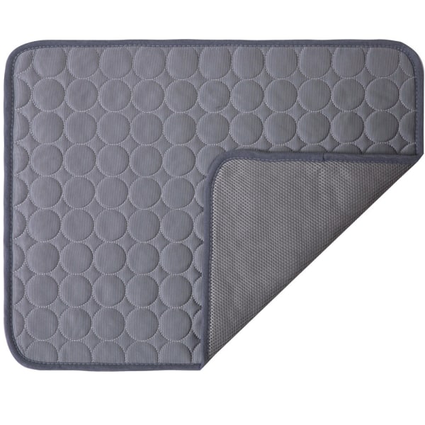 Summer Pet Ice Mat Kennel Ice Silk Mat Mörkgrå 50*40--S