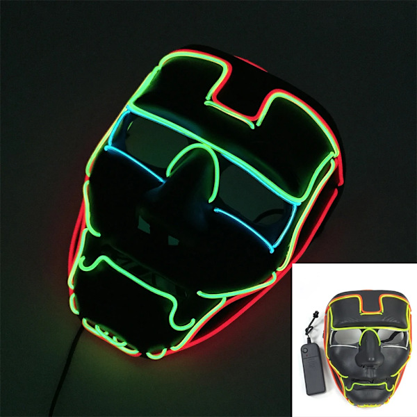 Ny Halloween-mask Horror Venom med LED-ljus - Cosplay-kostym, smink, balfest H