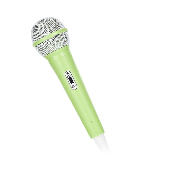 Mikrofon för barn, barnmikrofon för sång Bärbar dynamisk mikrofon Handhållen karaoke mikrofon för flickor Green