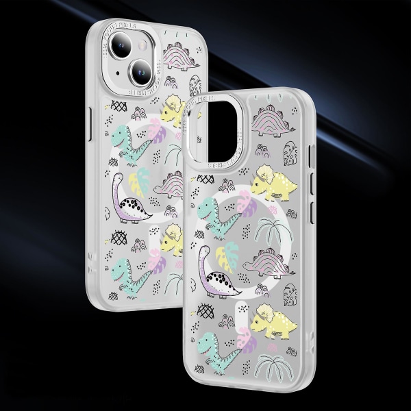 Creative Painted Pattern Matt Hudvänlig Magsafe magnetiskt phone case Lämplig för Iphone och andra modeller Style G Transparent Ypcx0322