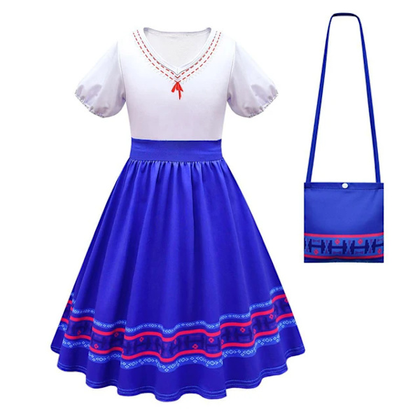 Blomster Encanto Kostym Isabella Charm Klänning Flickprinsessklänning Fantasy Fest Barnkläder 19 2-3T(Size 100)