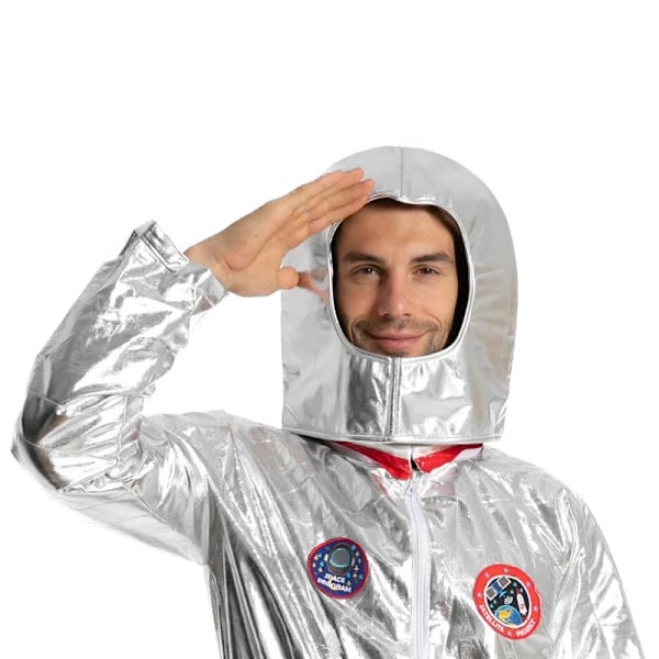 Vuxna Barn Silver Astronaut Hjälm Cosplay Rekvisita Rymdfarare Huvudbonad Tillbehör Halloween Performance Huvudbonad Festkläder One Size Kids  helmet