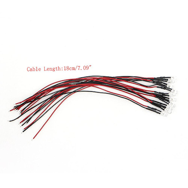 10st för DC 12v 18cm Längd 5mm Pre-wired LED-lampa Glödlampa Emitting Diode Red light