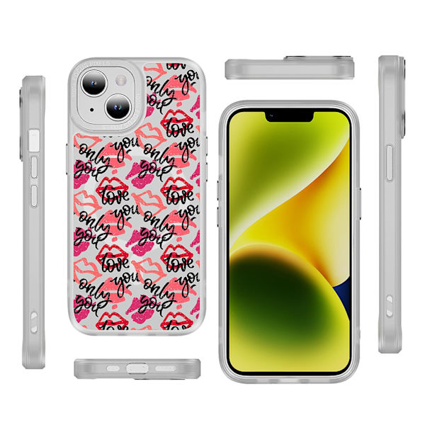 Creative Painted Pattern Matte Hudvänlig Magsafe magnetiskt phone case Lämplig för Iphone och andra modeller Style F Transparent Svart Ypcx