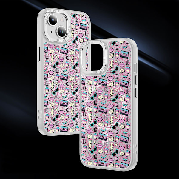 Creative Painted Pattern Frostat Hudvänlig Magsafe magnetiskt phone case Lämplig för Iphone och andra modeller Style E Transparent Ypcx0072