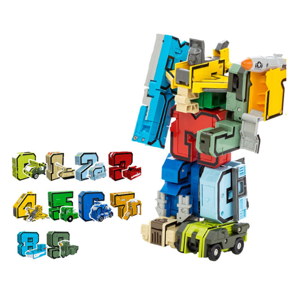 Goody 2806a Ny Goody Digital Deformation Robot King Kong Letter Deformation Montering Byggstenar Utbildningsleksaker för barn 10 Numbe null none