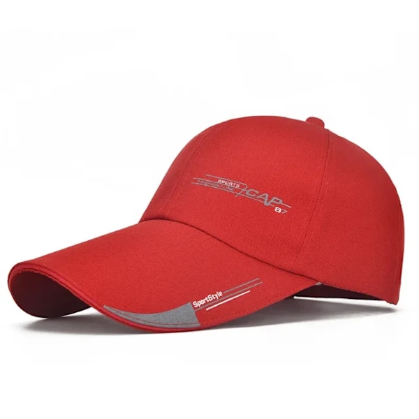 2022 Cap Herr För Fisk Utomhus Modelinje Baseball Lång Visir Brätte Shade Snapback Solhatt Bone Gorras Red Adjustable
