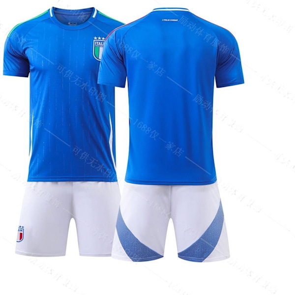 2425 Italiens hemmatröja EM-fotbollskläder nr 14 Kiyeza 18 Barrera no.14+socks+protectivegear #2xl