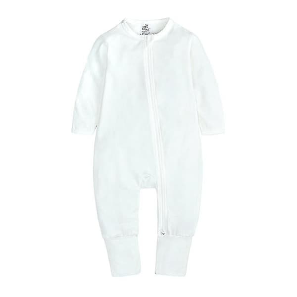 Barnkläder Och Höst Jumpsuit Nyfödd Långärmad Romper Romper Kläder white 66cm