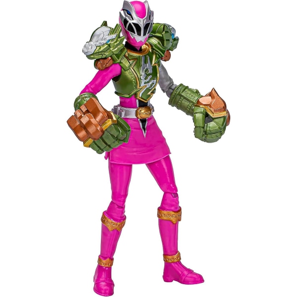 Power Rangers Dino Fury Smash Armor Pink Ranger, 6-tums Power Rangers actionfigurer är fantastiska presenter till pojkar och flickor från 4 år och uppåt null none