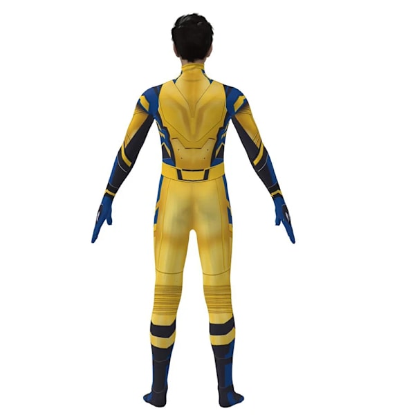 Wolverine Cosplay Kostym Jumpsuit Superhjälte Fest Halloween Wolverine Bodysuit Zentai för Vuxna Pojkar Asiatisk Storlek Kids 140 size A
