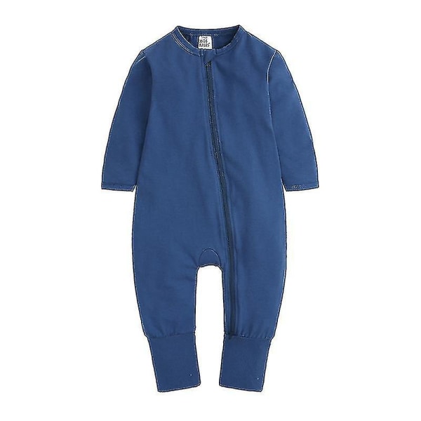 Barnkläder Och Höst Jumpsuit Nyfödd Långärmad Romper Romper Kläder blue 100cm