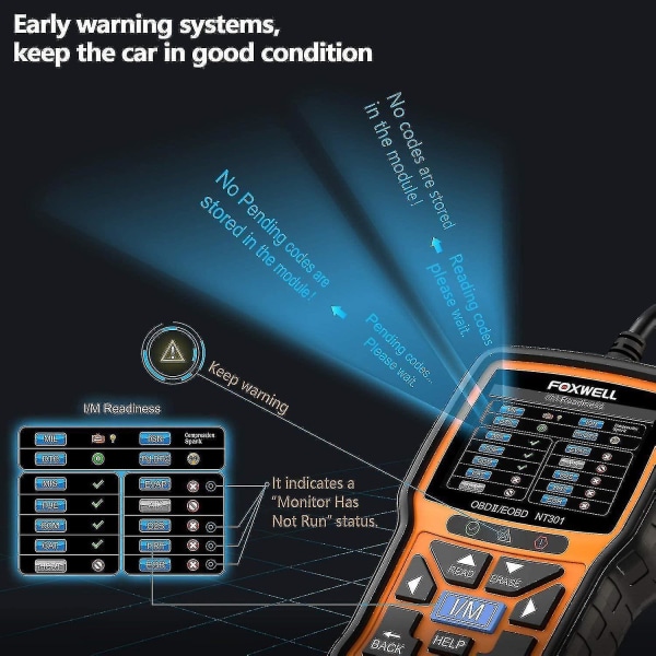 Nt301 Obd2 Scanner Live Data Professional Mechanic Obdii Diagnostic Code Reader Tool for Check Engine null none