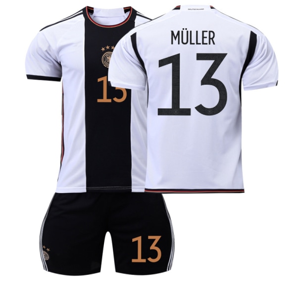 22 Tyskland tröja hemmaplan NO. 13 Muller tröja #L