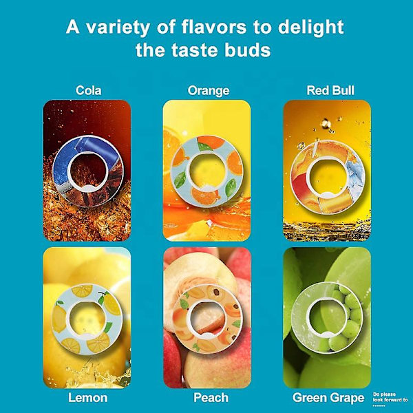 Dricksvatten Artefakt Fruktsmak Ring Olika dofter 0 Socker 0 Kalorier Kopp Crunchy Doft Ring Doft lemon flavor