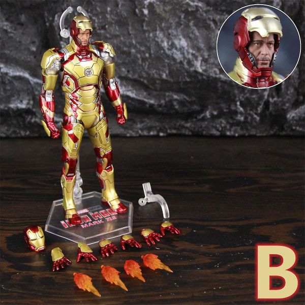 Zd Toys Marvel Iron Man Mk1 Mk2 Mk3 Mk4 Mk5 Mk6 Mk7 Mk42 Mk43 7&quot; Film Actionfigur Iron-man Mark 1 2 3 4 5 6 7 42 43 Legends C MK42 B - Loose