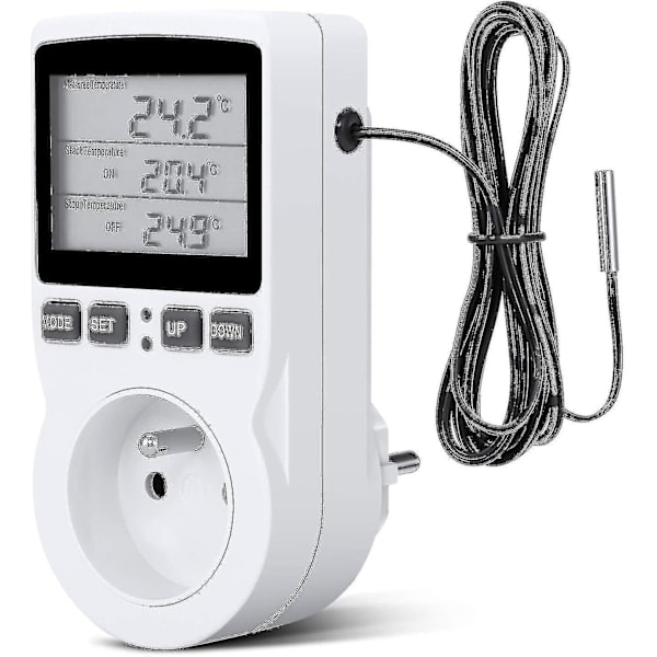 Digital / Värme Kylning Termostat Uttag LCD-temperaturregulator, 230v För växthusgård Temperaturregulator/terrariumtermostat null none