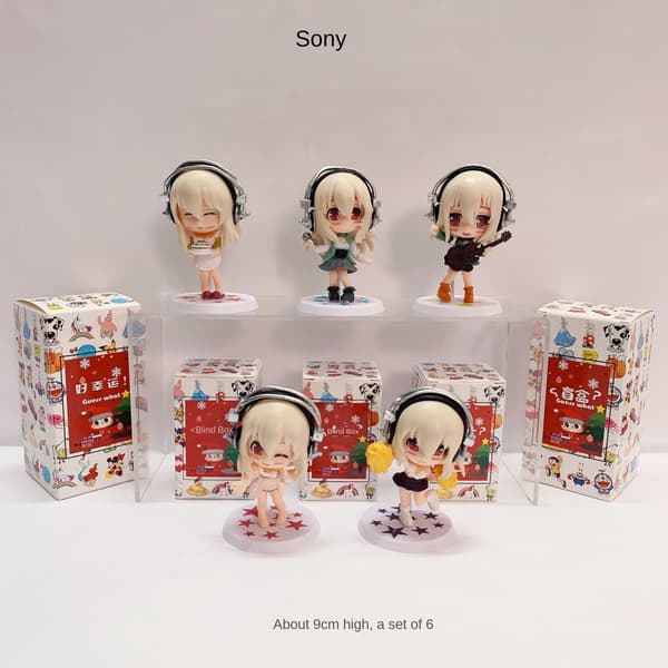 En uppsättning Soniko Anime Model Tide Play Blind Box